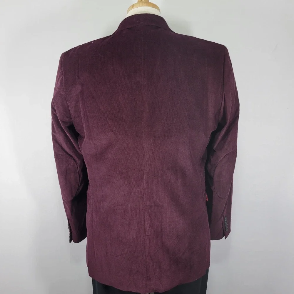 U.S POLO ASSN Men's Sport Coat Blazer‎ Two Button Burgundy Corudory 44R